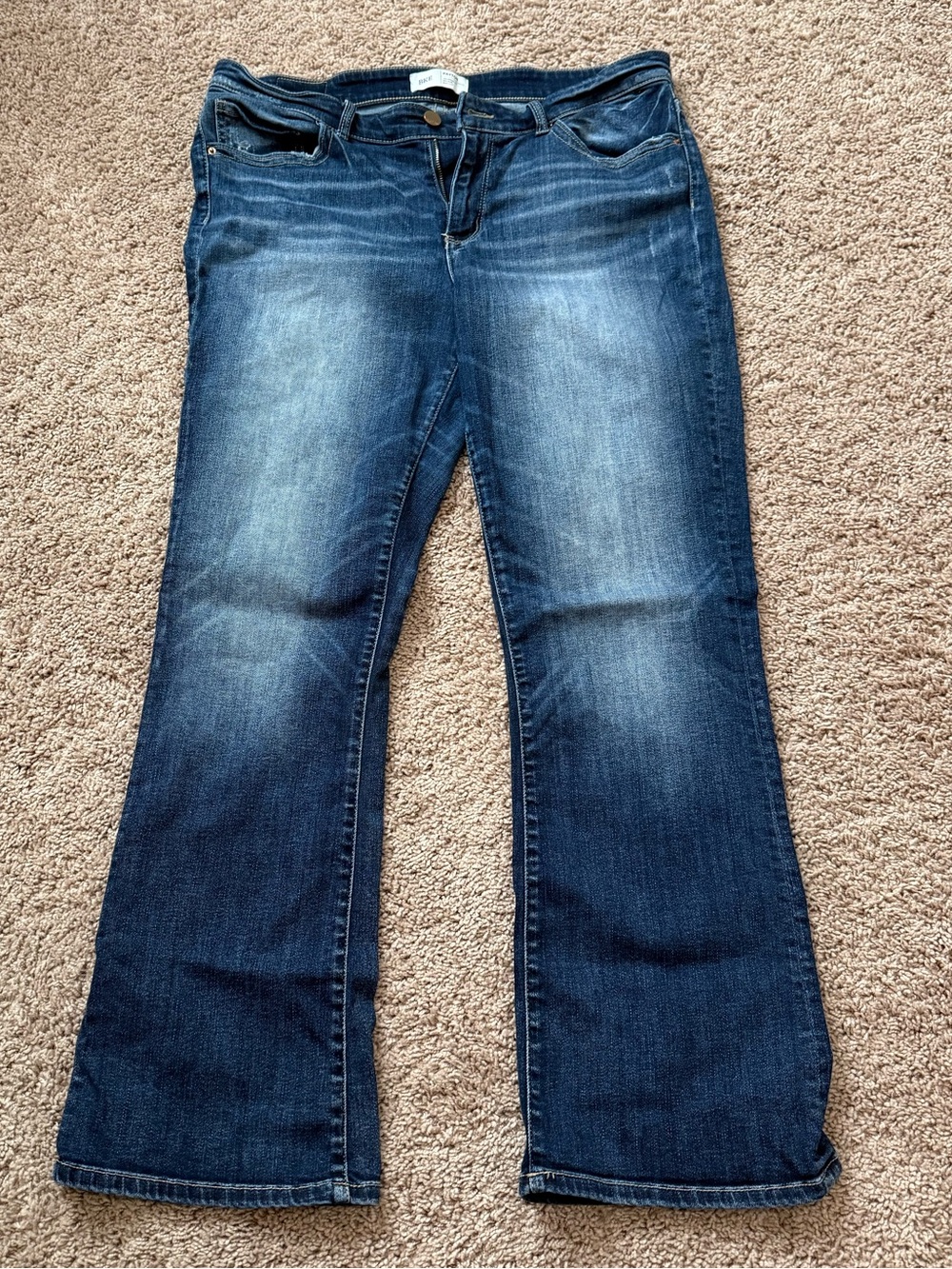 BKE Bootcut Jeans 33x29 Medium Wash Low Rise As-Is Pocket Repair
